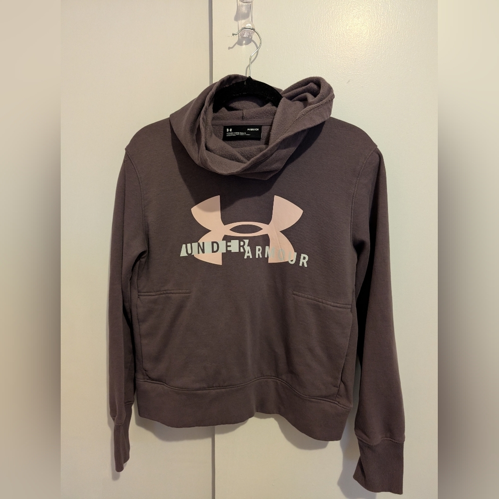 Under Armour Hoodie Sweatshirt With Cowl in Purple and Pink Size Small